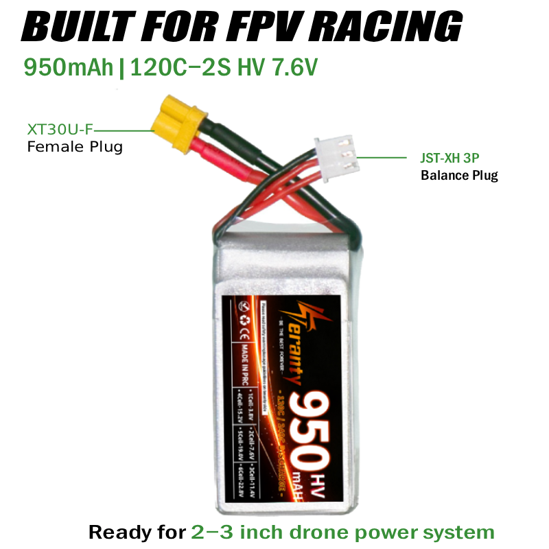 테란티 2S HV 7.6V 950mAh 120C 리포  - Drone Racing Charger 리뷰 및 가격